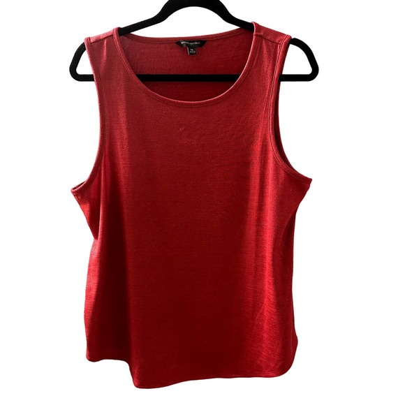 Banana Republic Tops - Banana Republic Women's Red Shimmery Sleeveless Tank Top Size XL